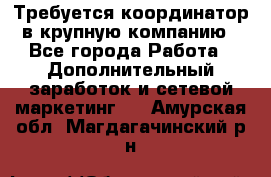 Требуется координатор в крупную компанию - Все города Работа » Дополнительный заработок и сетевой маркетинг   . Амурская обл.,Магдагачинский р-н